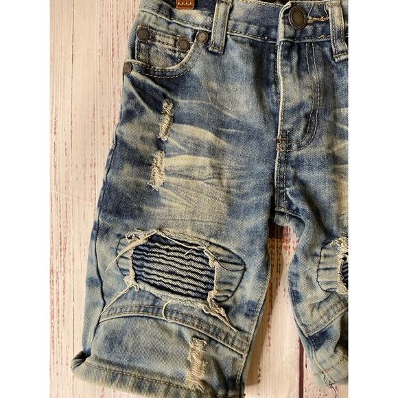 Road Narrows Blue Jean Shorts Boys Sz 5 - Picture 4 of 8